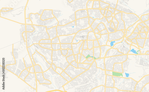 Printable street map of Soweto, South Africa