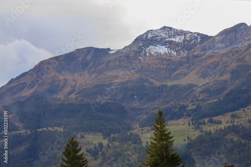 View of Landscape mountain in nature and environment at swiss