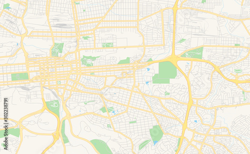 Printable street map of Pretoria  South Africa