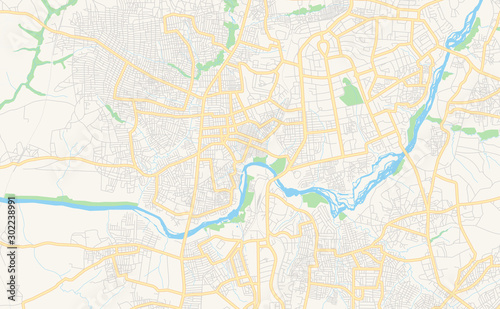 Printable street map of Kaduna  Nigeria