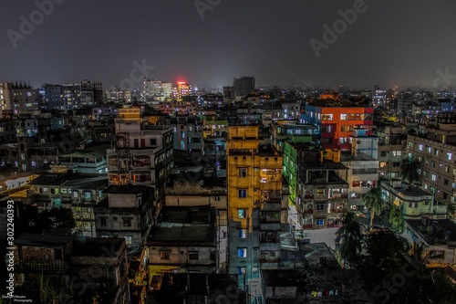 The night view in Dhaka