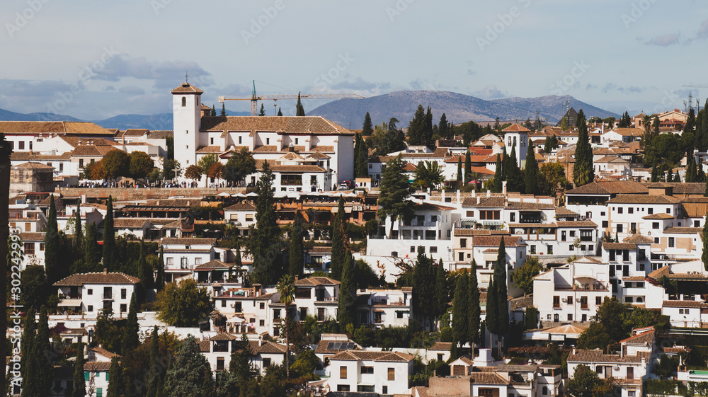 Landscape of Granada from Alahambra
