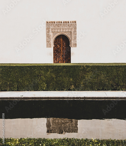 Wooden door at alahmbra,Granada, spain photo