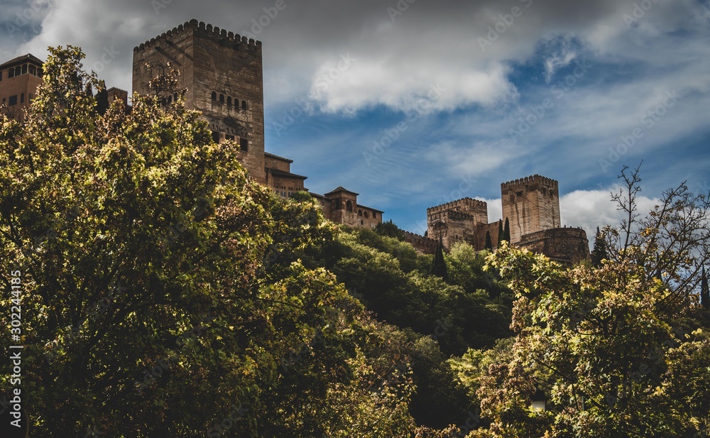 Landscape wiew of Alhambra, Granada, Spain Landscape wiew of Alhambra, Granada, Spain