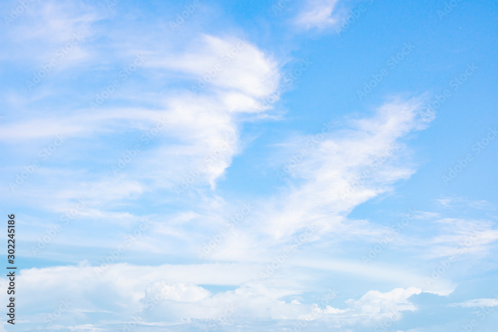 Blue sky with natural white clouds landscape - Image Blue sky with natural white clouds landscape - Image