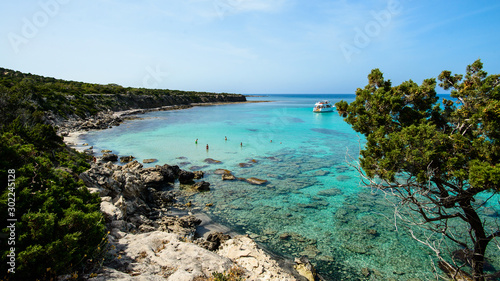 Canvas-taulu famous blue lagoon place, Cyprus Akamas Peninsula National Park