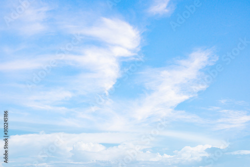 Blue sky with natural white clouds landscape - Image