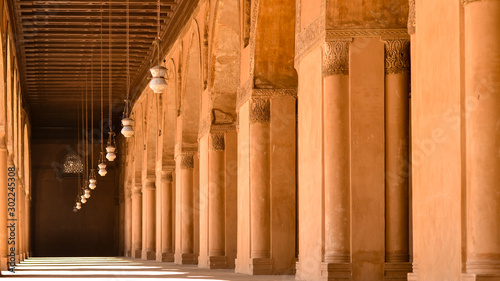 Interior view of Ibn Tulun Mosque, build in Abbasid Era
 photo