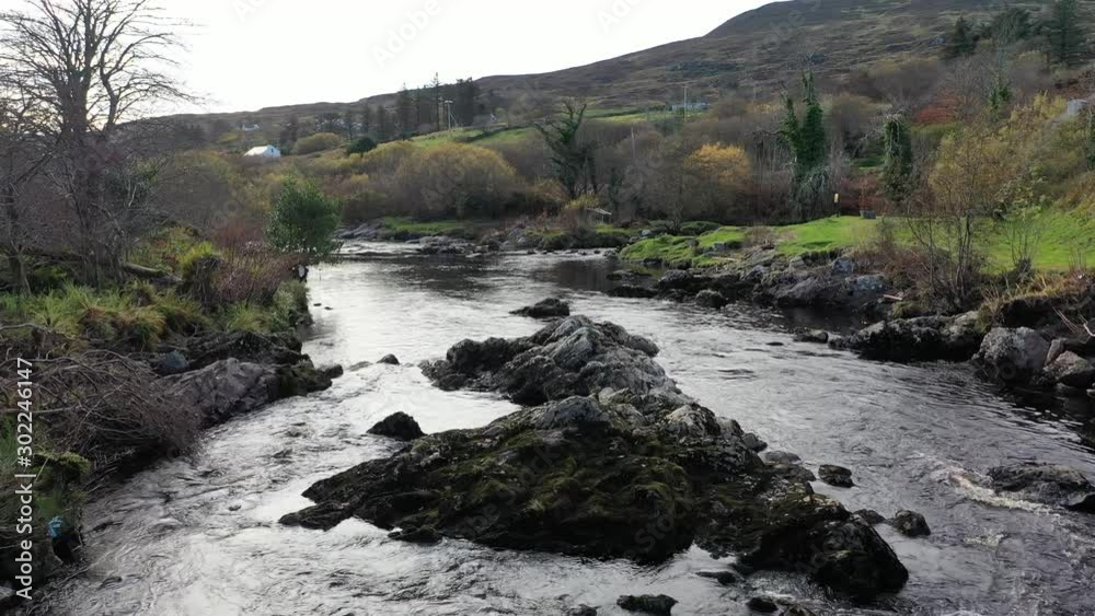 The River Glen and waterfalls by Carrick in County Donegal - Ireland The River Glen and waterfalls by Carrick in County Donegal - Ireland