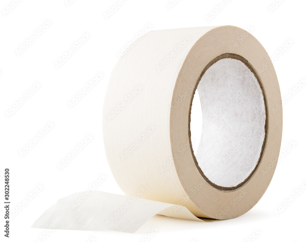 Roll of paper tape on a white background. Isolated. Roll of paper tape on a white background. Isolated.