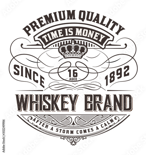 Vintage Template label  for packing