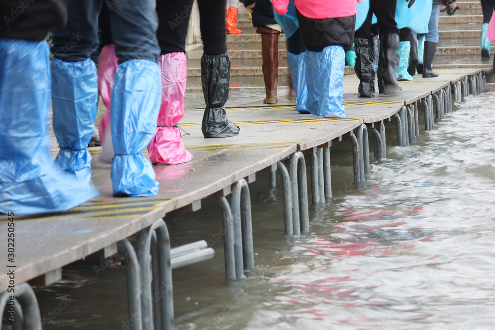 many feet with colorful special gaiters to shelter during the hi many feet with colorful special gaiters to shelter during the hi