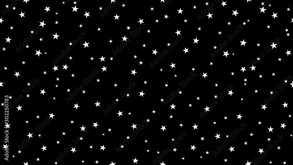 Dark Christmas starry sky background for interior, design, advertising, screensavers, wallpapers, covers, walls. Vector pattern in seamless variation.
