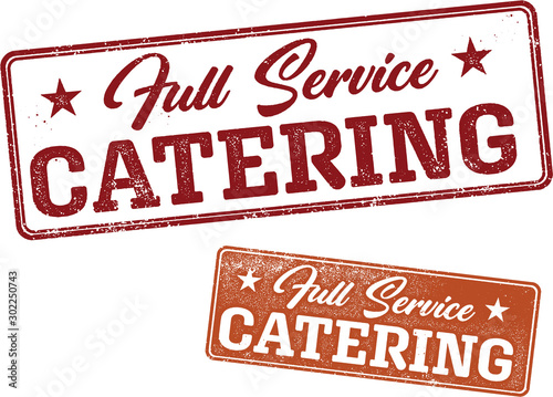 Full Service Catering Rubber Stamp Designs