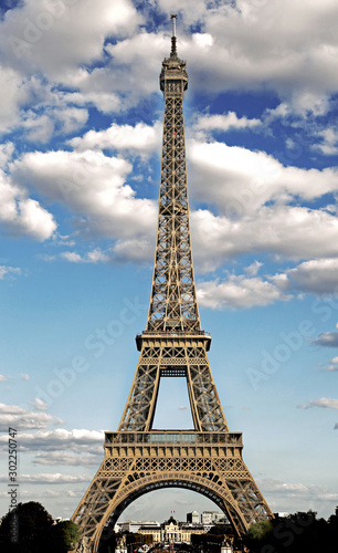 Fototapeta Naklejka Na Ścianę i Meble -  eiffel tower symbol of the city of paris with HDR effect and the