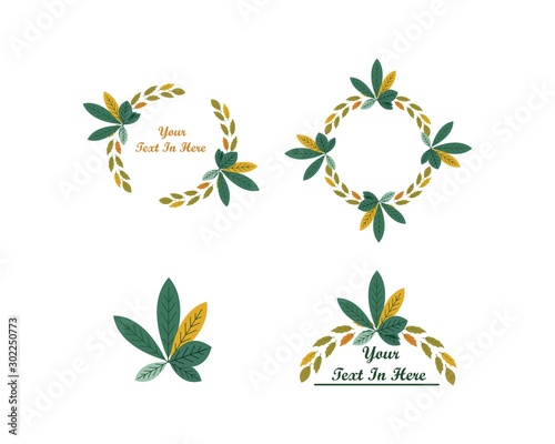 leaf decoration vector illustration