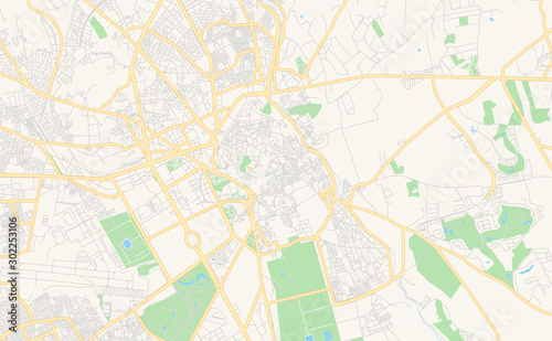 Printable street map of Marrakesh, Morocco