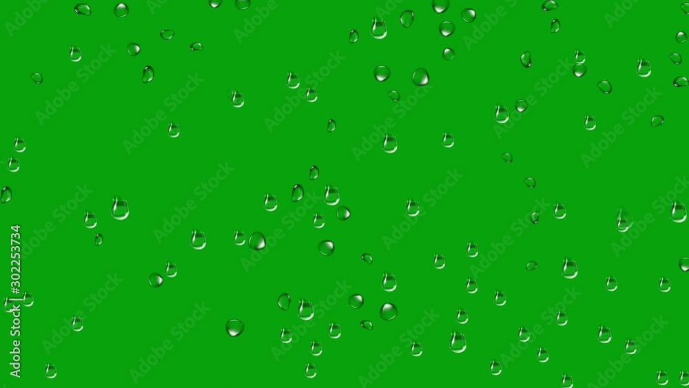 Rain drops on glass with green screen background Rain drops on glass with green screen background