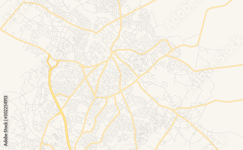 Printable street map of Oyo, Nigeria