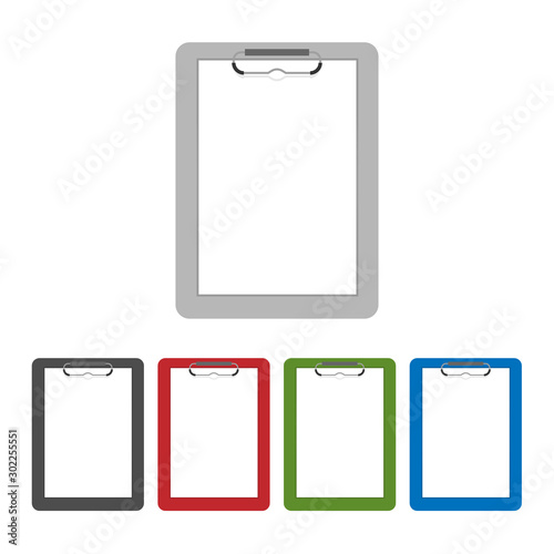 Flat design of empty clipboard or checklist icon isolated on transparent background. To-do list vector illustration. Fill form template or mock up.