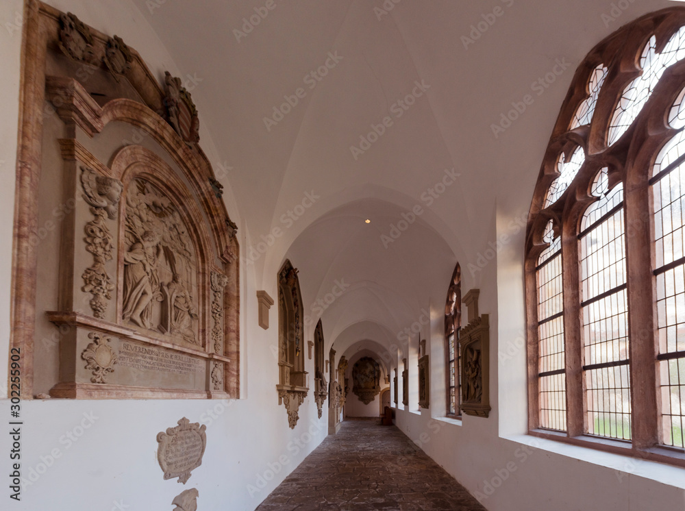 Cathedral St. Liborius in Paderborn, cloister. North Rhine-Westphalia, Germany