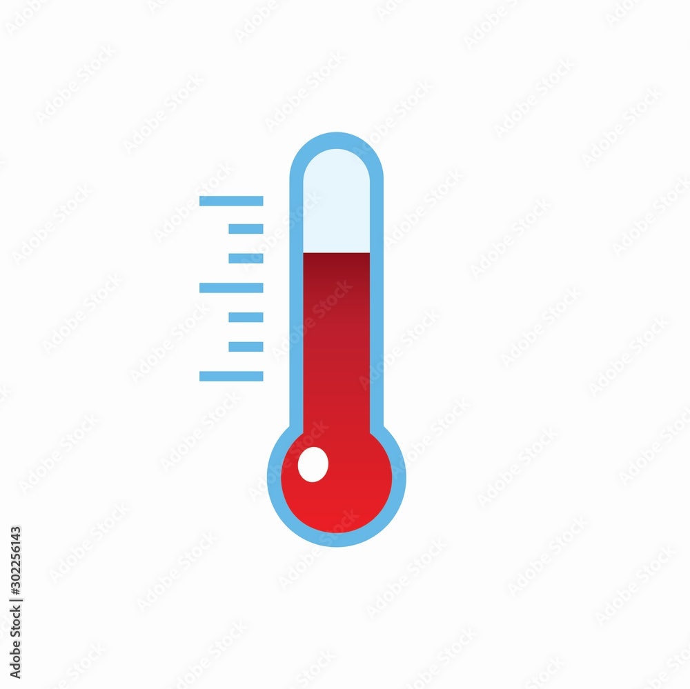 thermometer icon flat illustration vector 
