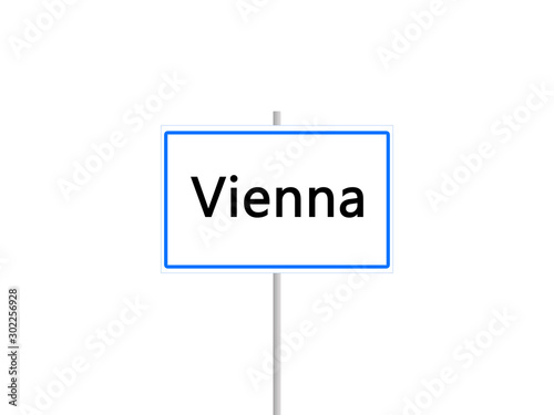 City sign - Vienna - Austria