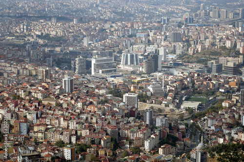 aerial view of Istanbul from the roof of a skyscraper