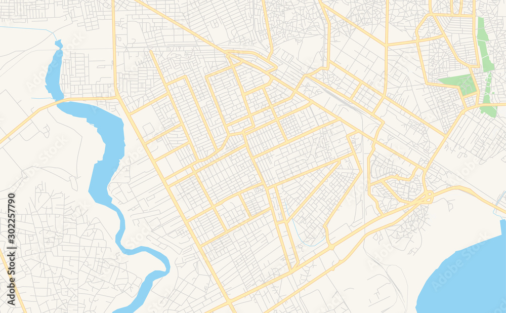 Printable street map of Matola, Mozambique