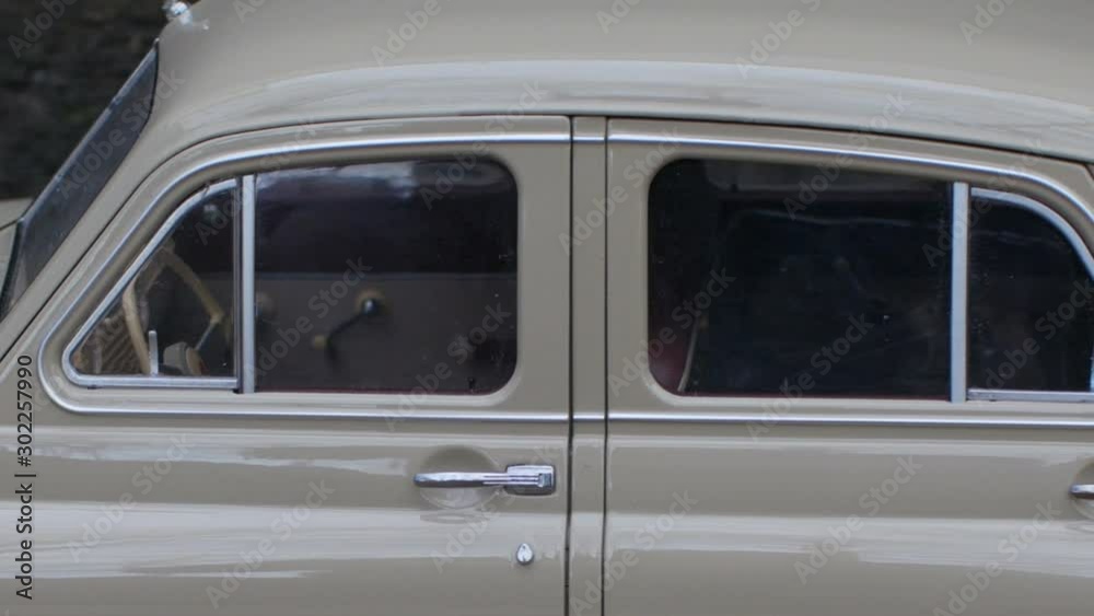 interior deluxe retro car GAZ M-20, side view, panorama interior deluxe retro car GAZ M-20, side view, panorama