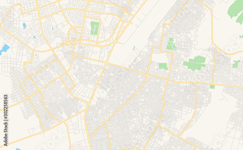 Printable street map of Nouakchott  Mauritania