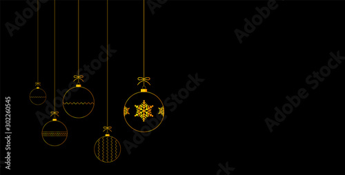 natale, addobbi, decorazioni, palle di natale, nero