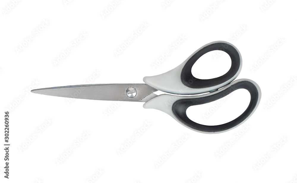 Used scissors with plastic handle Used scissors with plastic handle