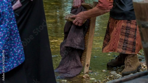 Sometimes it was hard to get rid of all the stains on the clothes. Women had to work really hard.