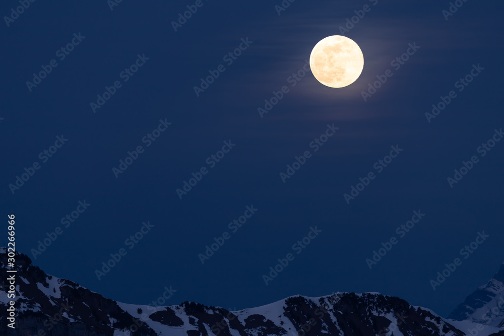 Blood Moon over the swiss Alps Blood Moon over the swiss Alps