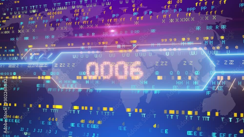 Countdown 10 to 0, digital numbers .Futuristic digital background with timer, Background with binary code.