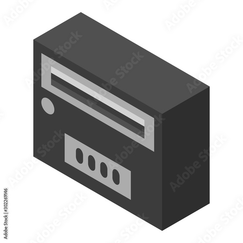 Modern mailbox icon. Isometric of modern mailbox vector icon for web design isolated on white background
