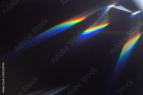 Fotografía abstracta con iridiscencias y arcoíris