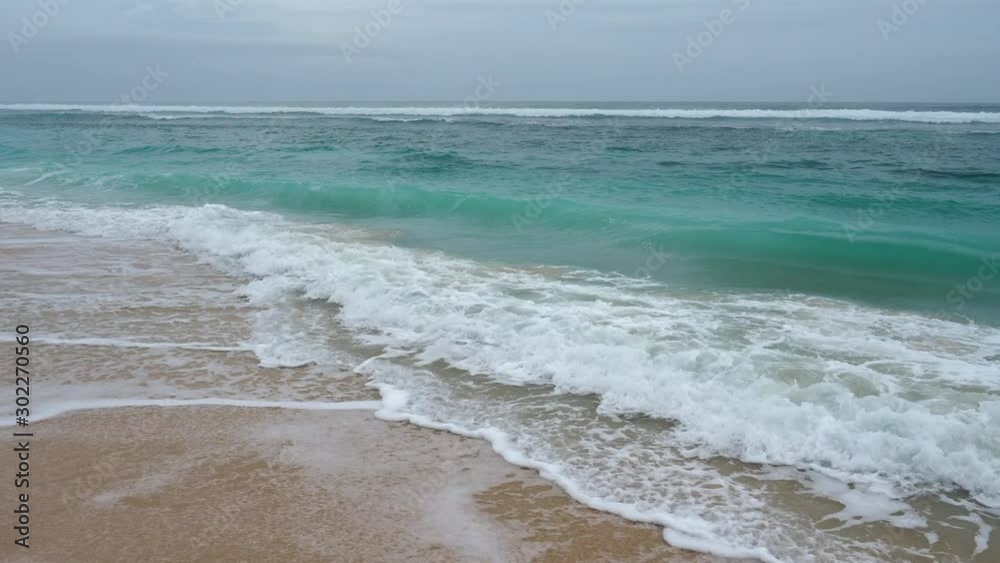 beautiful tropic beach in overcast day. beautiful tropic beach in overcast day.