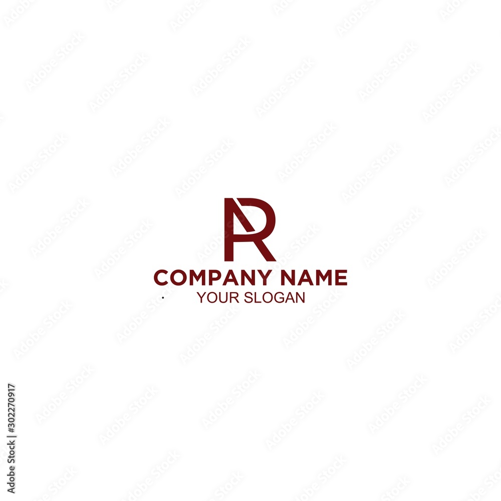 Simple RA Logo Design Vector