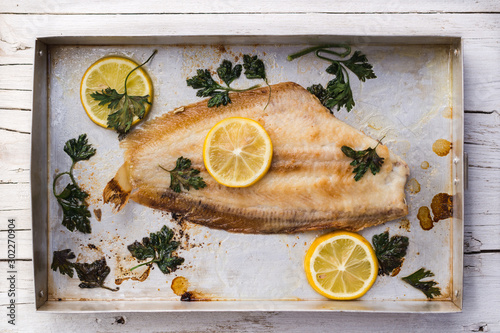fresh fish with lemon