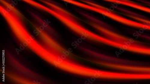 Abstract dark futuristic vector background. Red wallpaper with layered relief ribbed shapes.