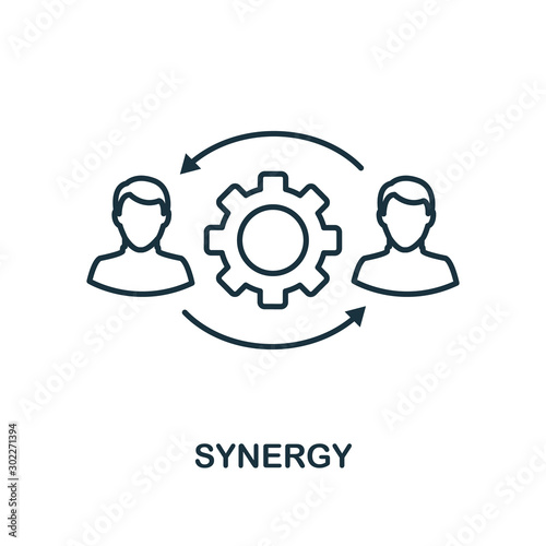 Synergy icon outline style. Thin line creative Synergy icon for logo, graphic design and more