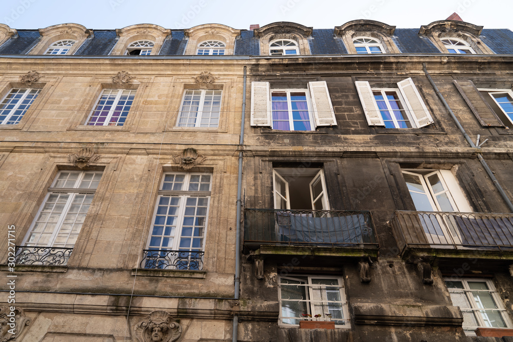 Difference between wash cleaned house building facade and dirty one before and after Difference between wash cleaned house building facade and dirty one before and after