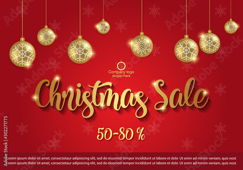 Christmas Sale background . winter sale banner design. vector illustration