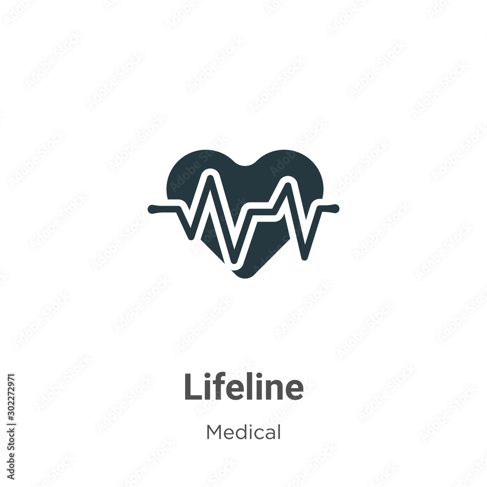 Lifeline Vector Icon On White Background Flat Vector Lifeline Icon Symbol Sign From Modern Medical Collection For Mobile Concept And Web Apps Design Stock Vector Adobe Stock
