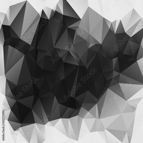 Abstract black and white triangulation background. Mobile wallpaper app