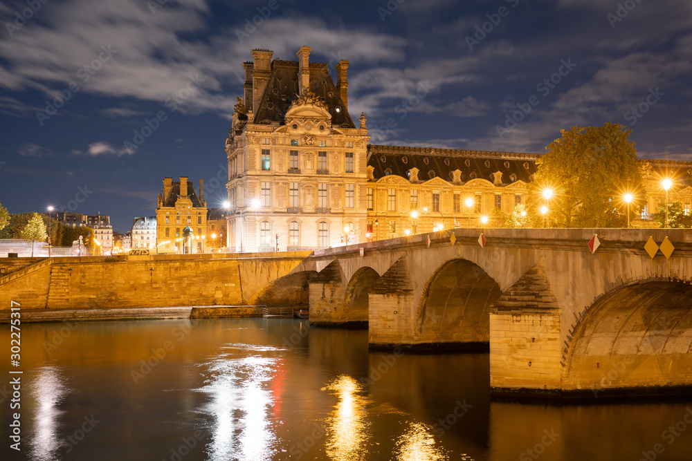 Louvre Museum and Pont Royal bridge