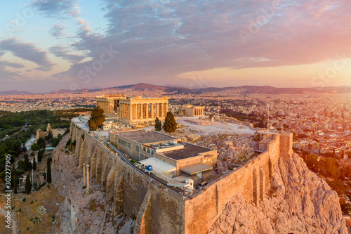 Greece, Athens, Aerial view of the Parthenon photo