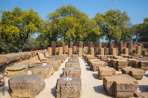 India, Uttar Pradesh, Sarnarth, near Varanasi, Dhamekh Stupa and ruins complex photo